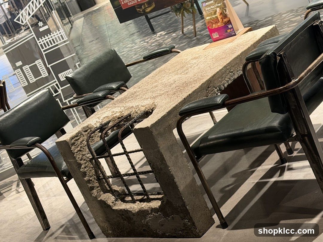 Industrial-style table and chairs