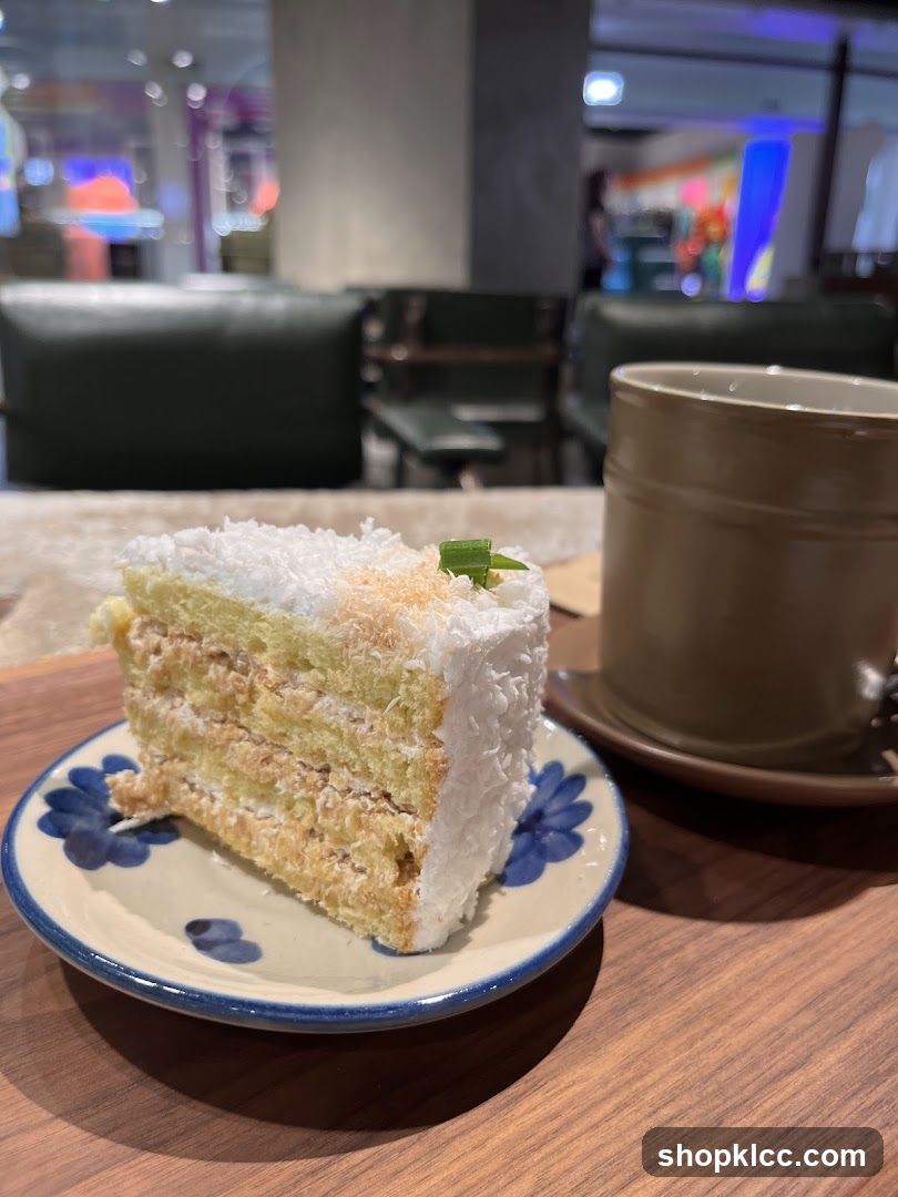 Coconut cake and coffee