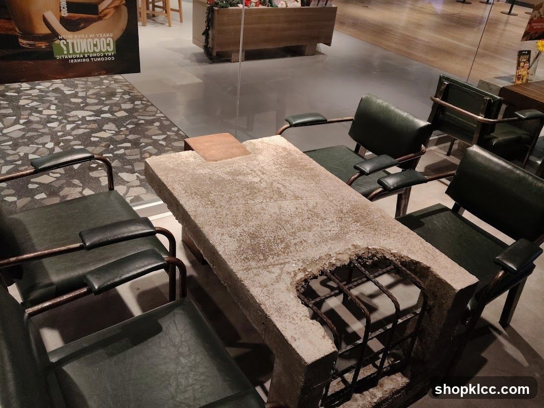 Seating Area with Concrete Table