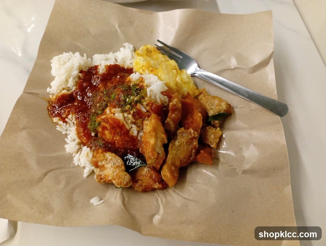 Nasi Lemak with Fried Chicken