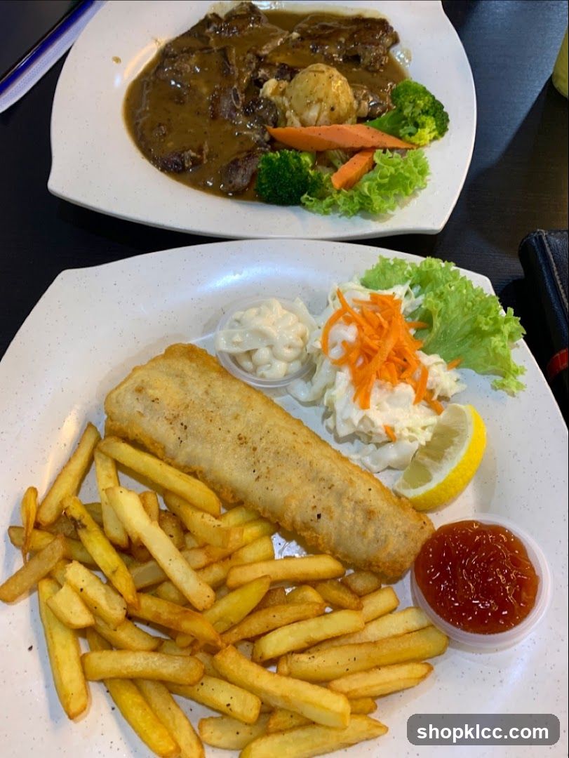 Fish and Chips with Steak