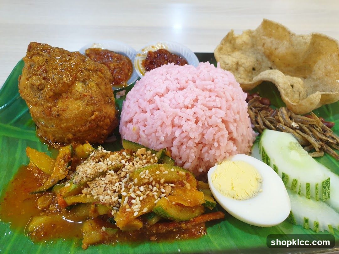 Nasi Lemak with Fried Chicken
