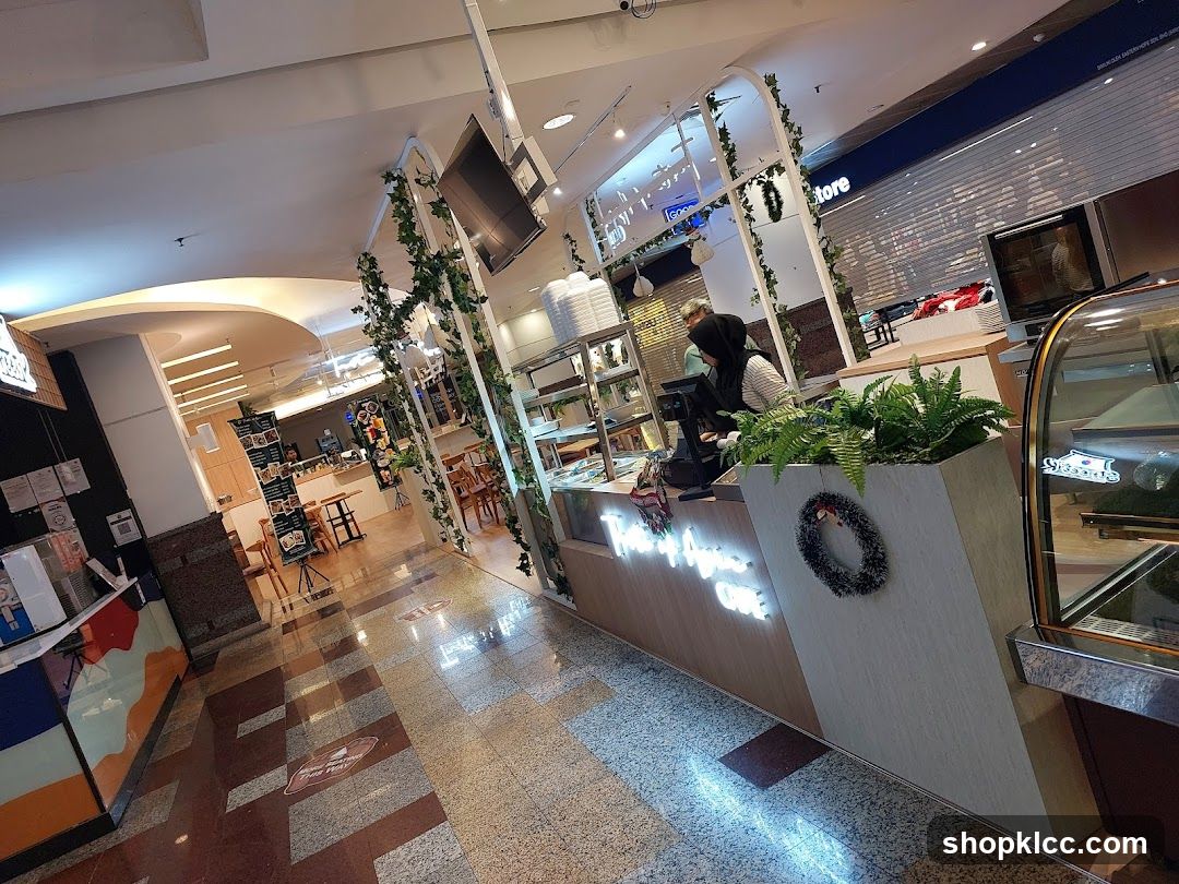 Cafe Interior with Display Case