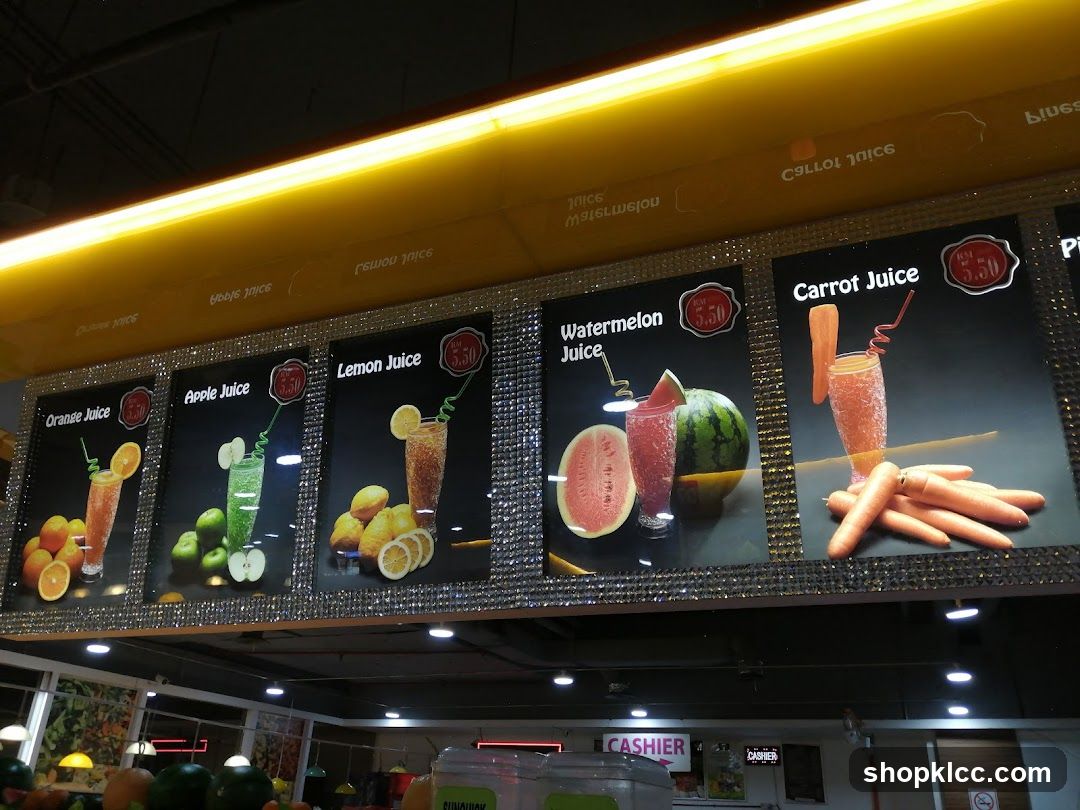 Juice Menu