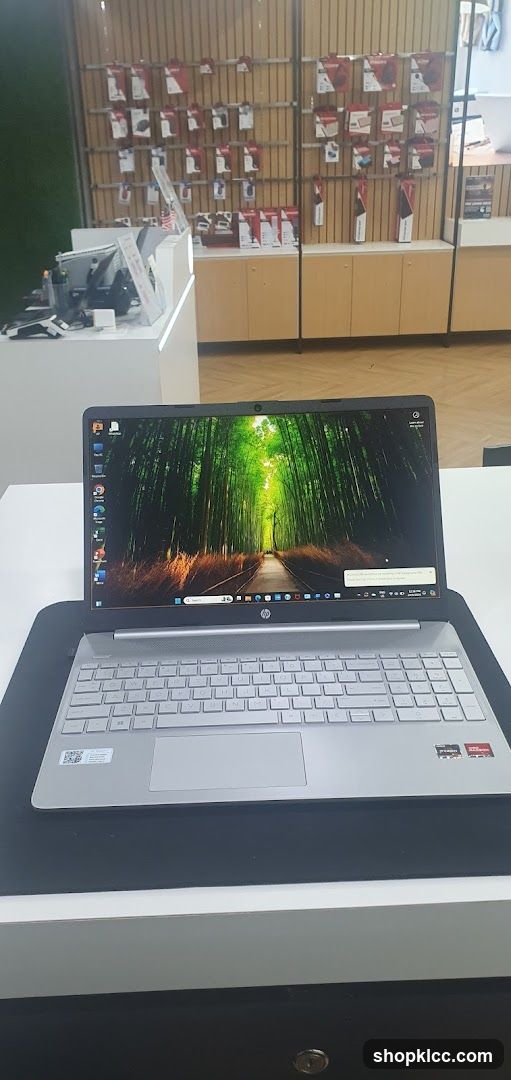 Laptop on display