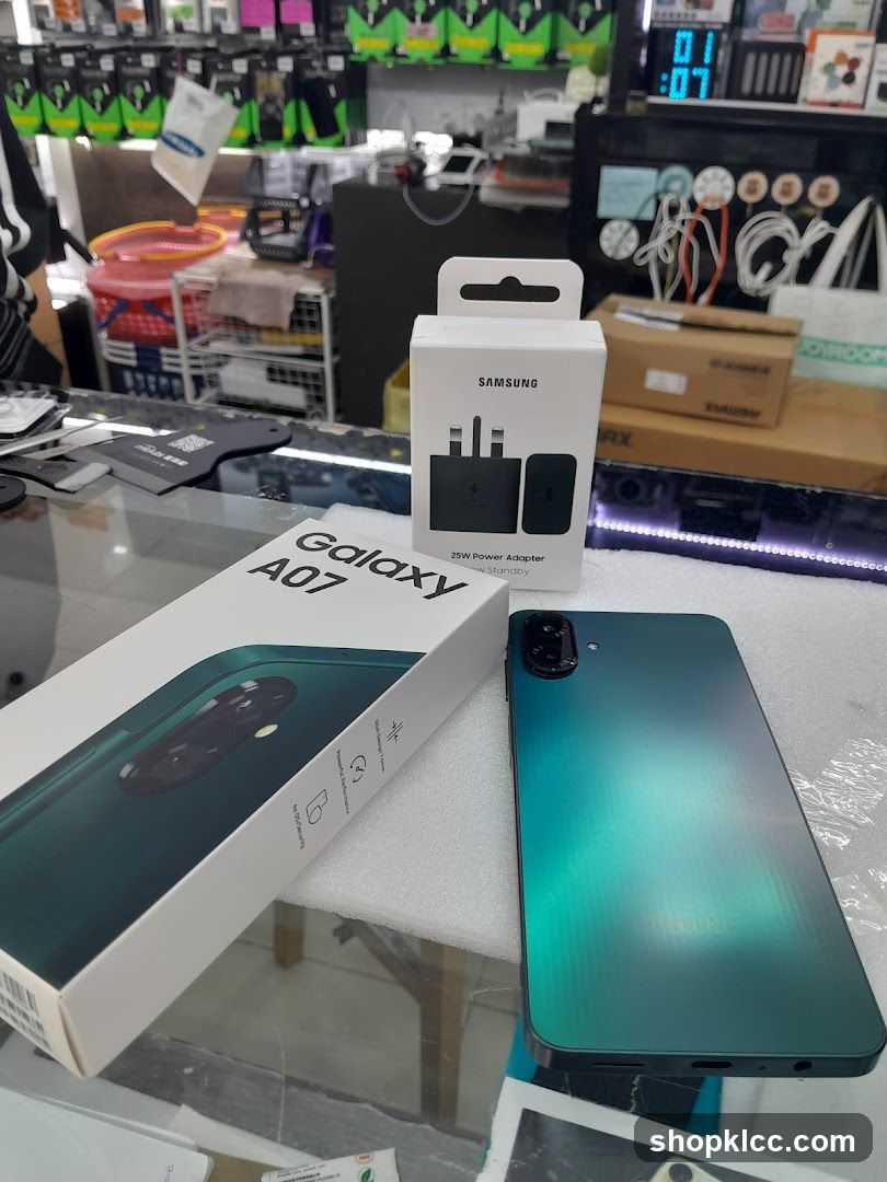 Samsung Galaxy A07 and Power Adapter