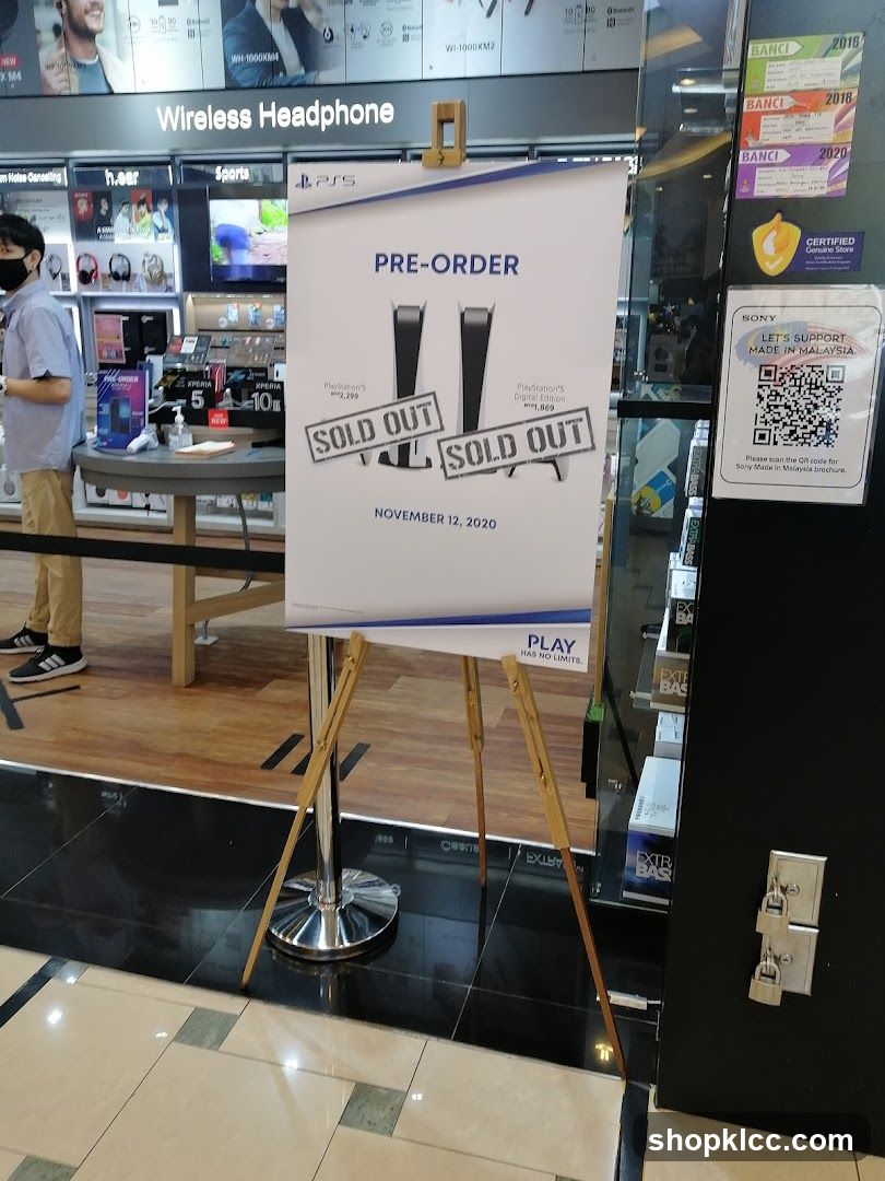 PlayStation 5 Pre-Order Sold Out Sign