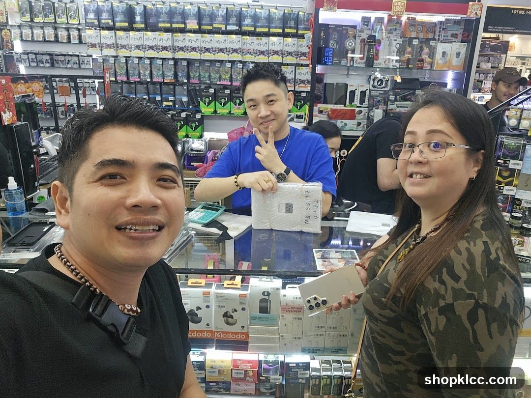 People in an electronics store