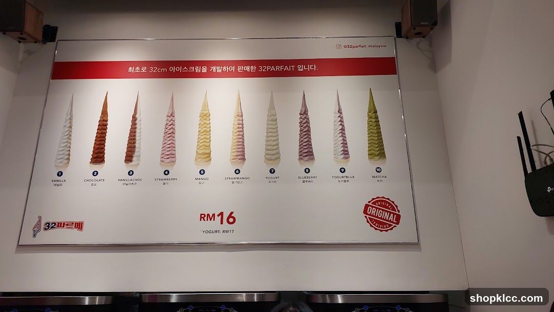 32 Parfait Menu
