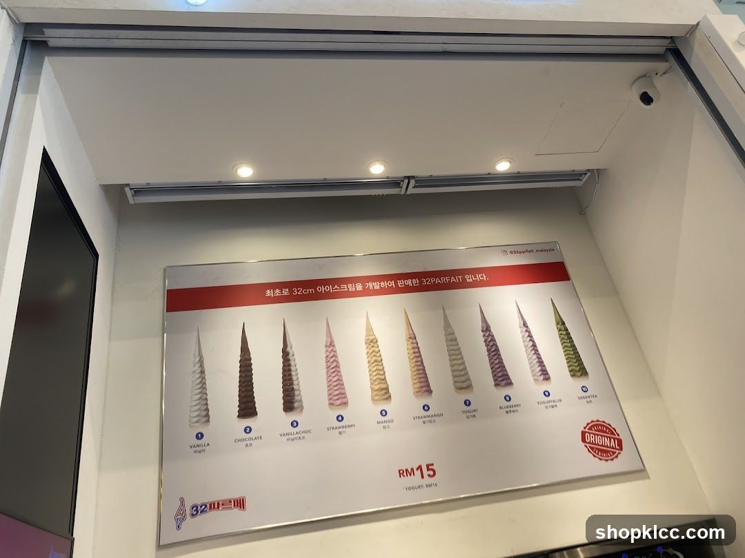 32PARFAIT Ice Cream Menu
