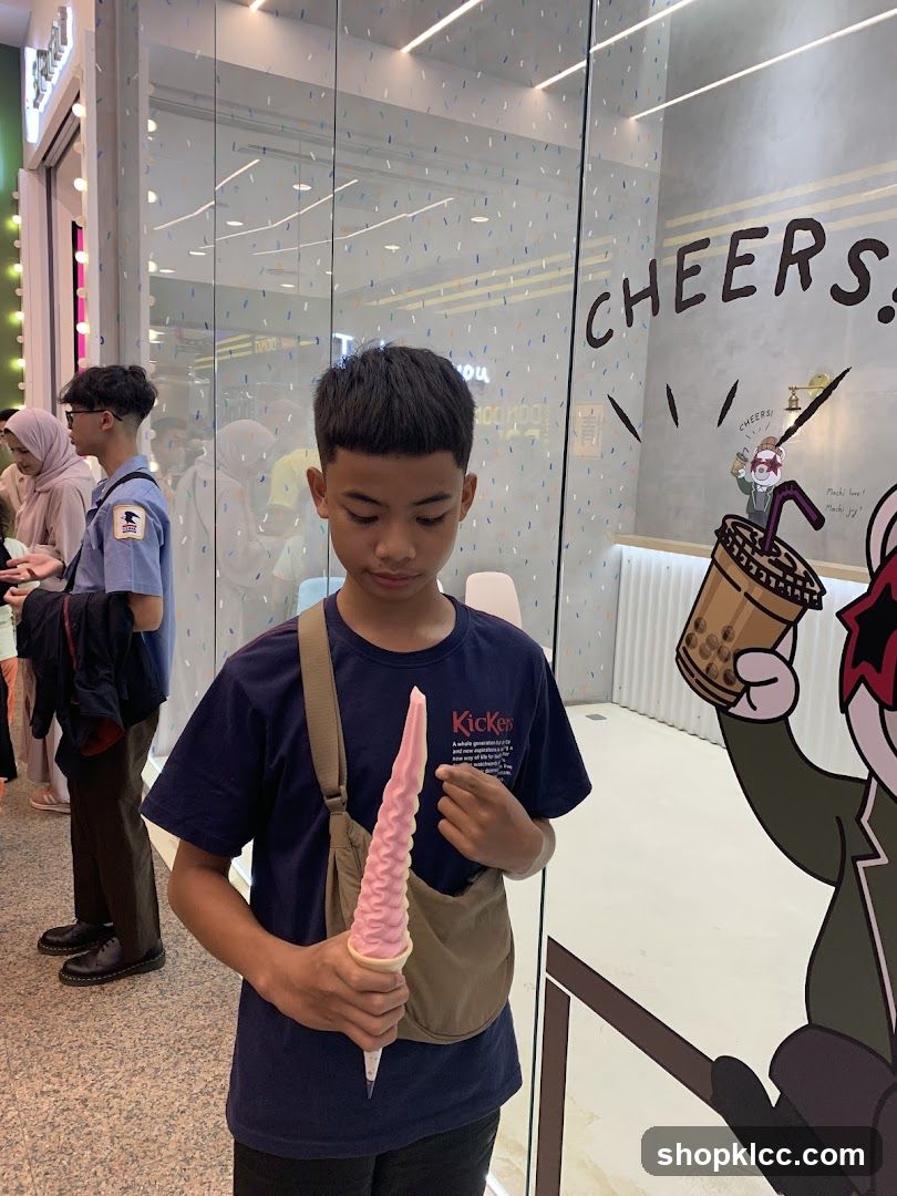 Boy holding an ice cream cone