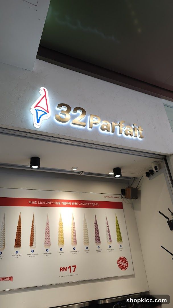 32 Parfait Ice Cream Menu