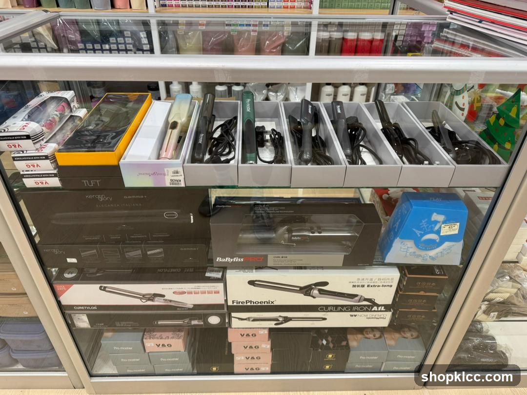 Hair Styling Tools Display