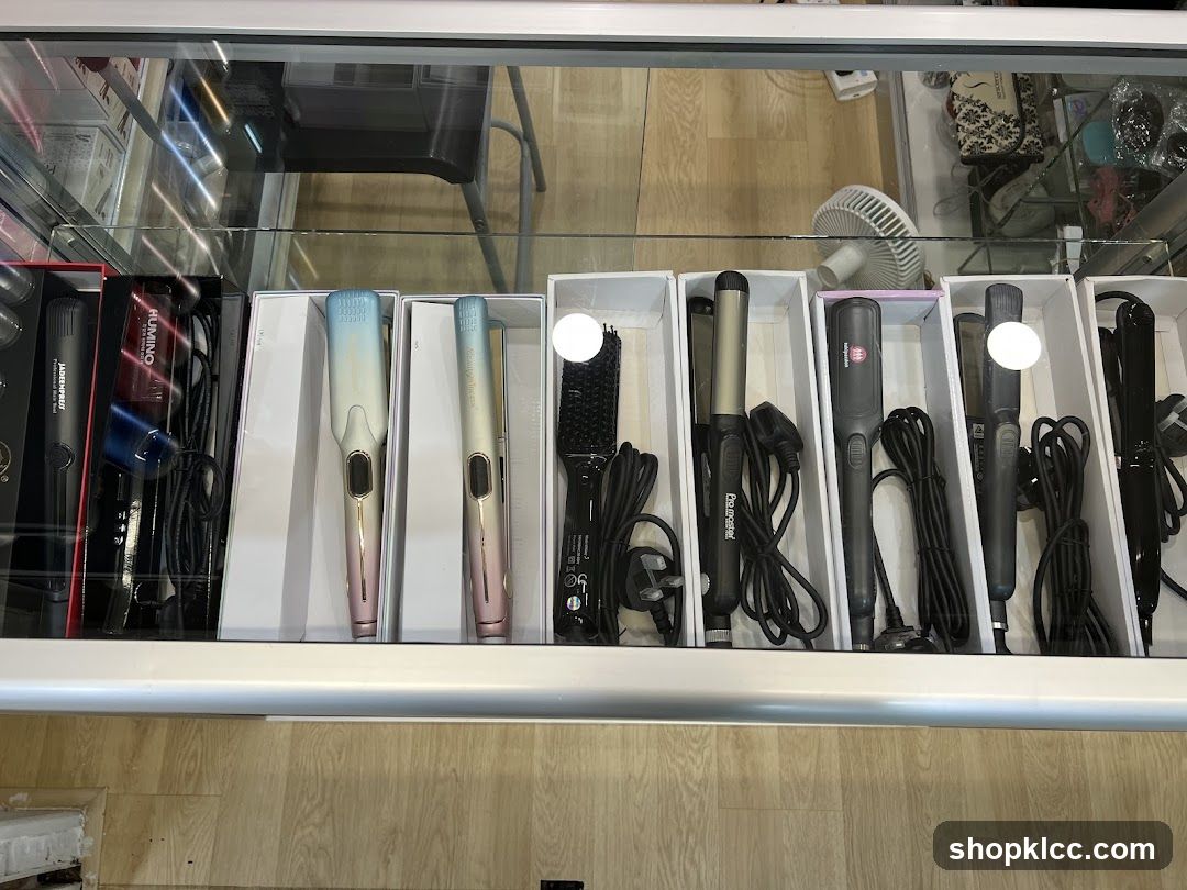Hair Styling Tools Display