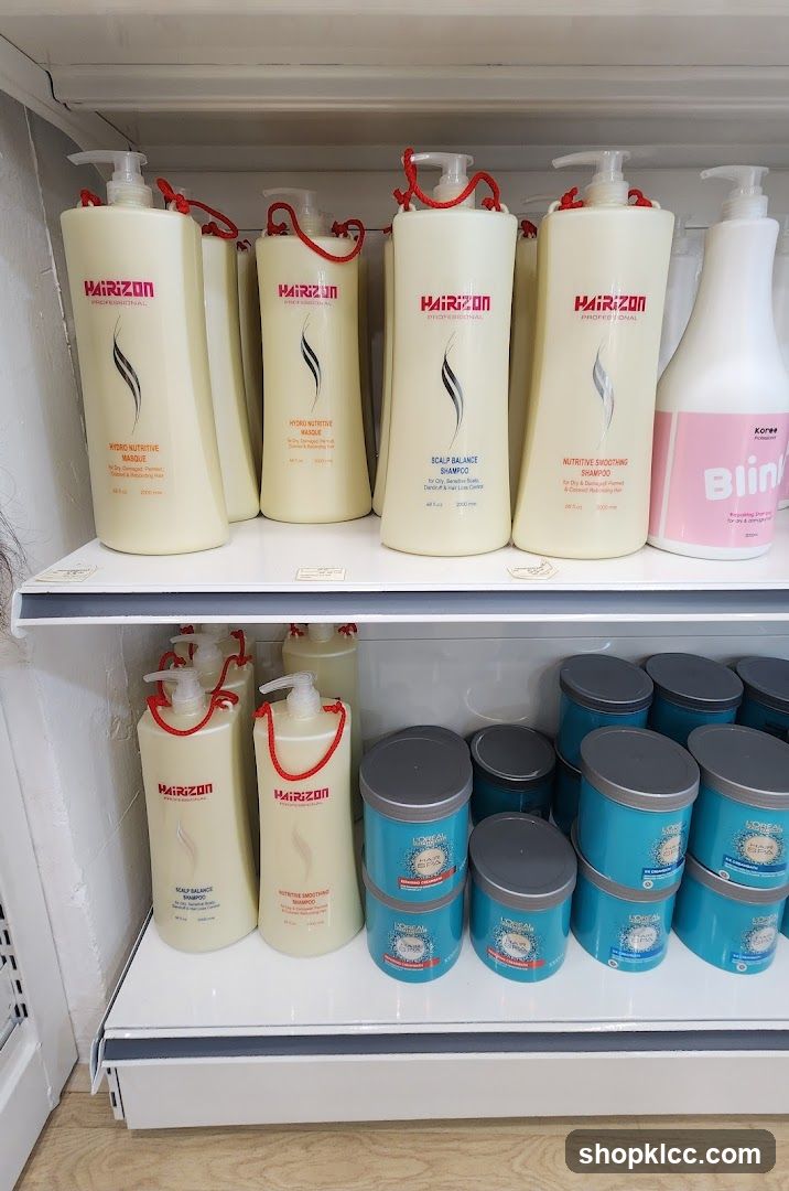 Hair Products on Shelves