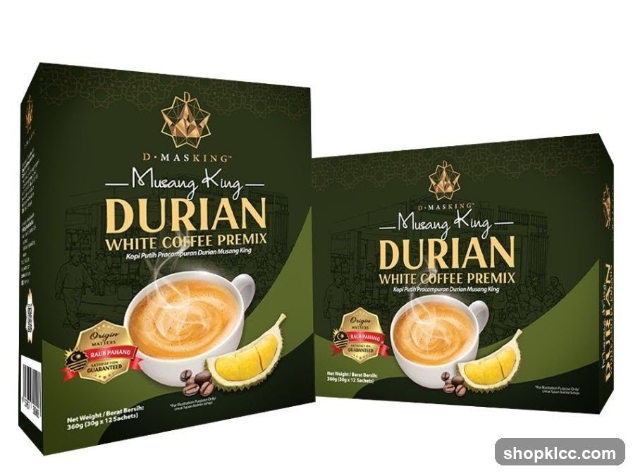 Durian White Coffee Premix Boxes