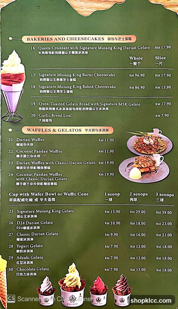 BAKERIES AND CHEESECAKES WAFFLES & GELATOS
