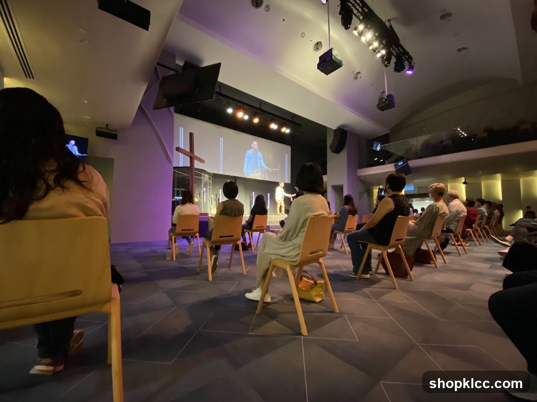 People attending a service