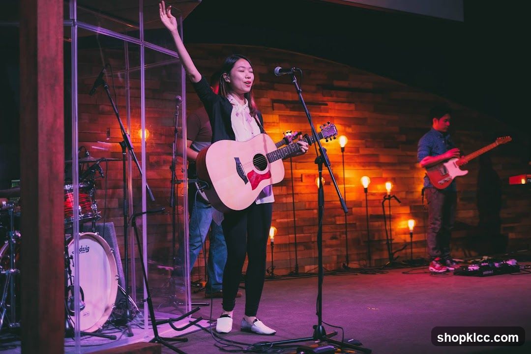 Musicians performing on stage