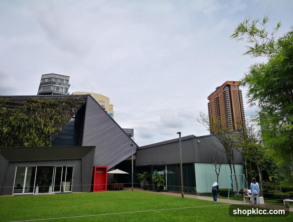 Modern Building with Greenery
