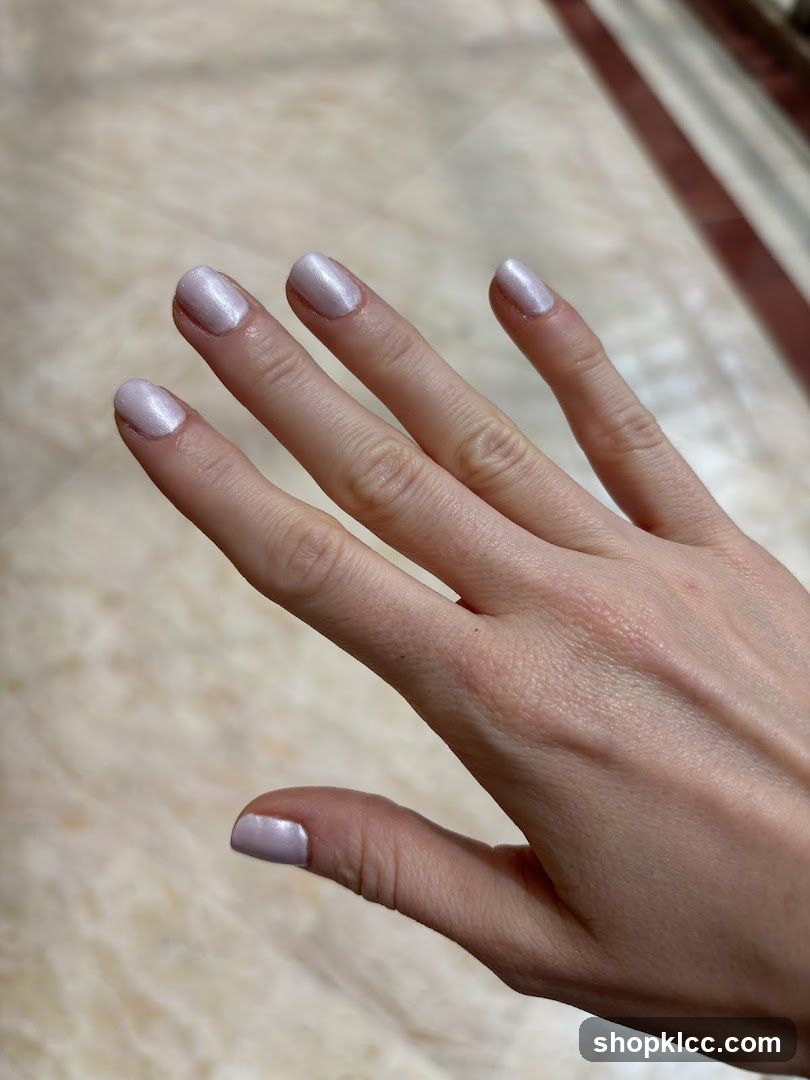 Nails with Pearlescent Polish