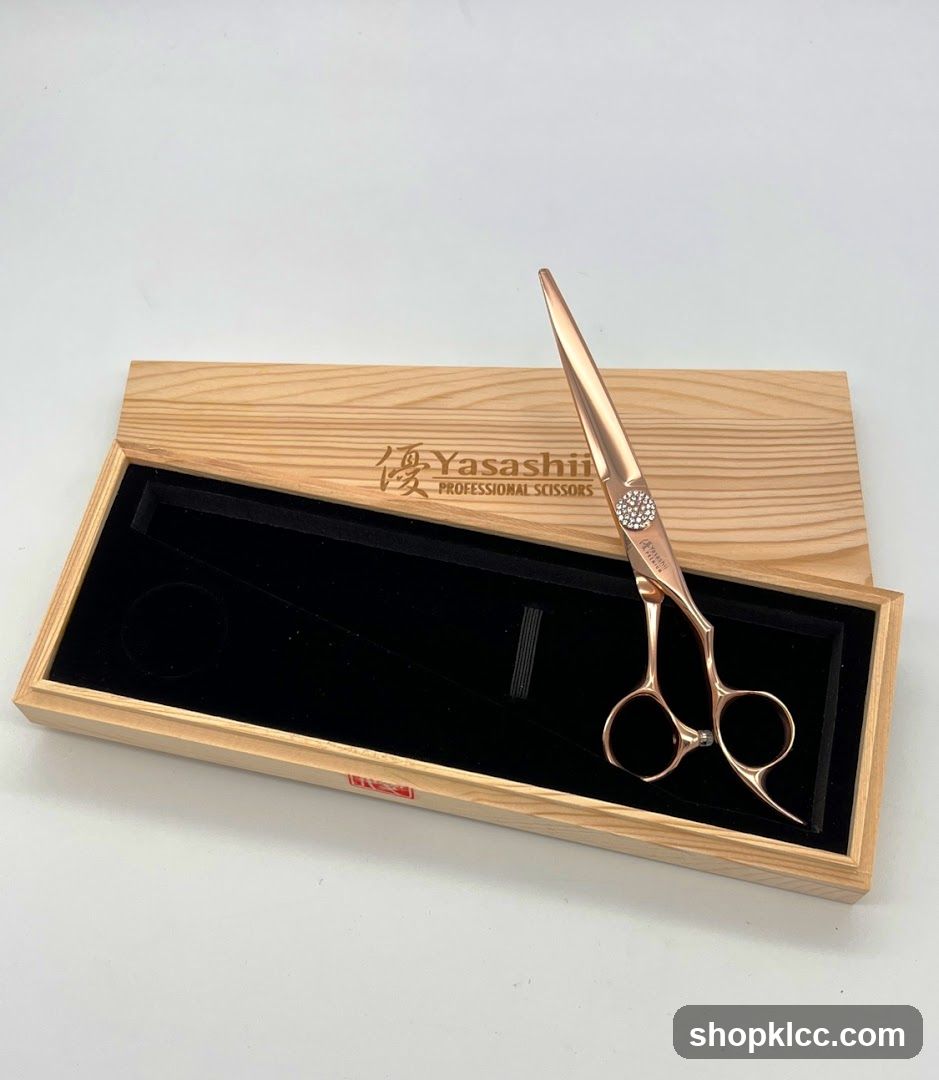 Professional Scissors in a Wooden Box