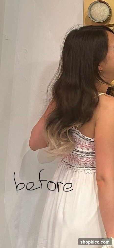 Woman with ombre hair
