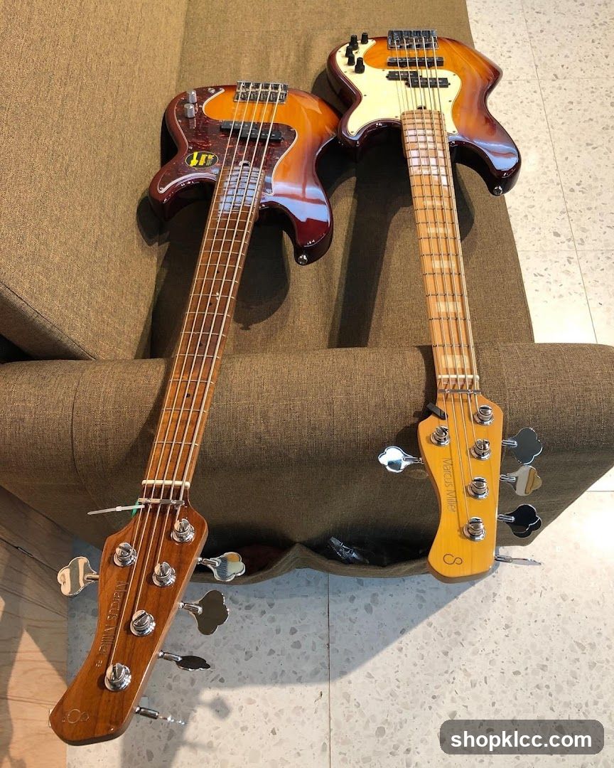 Two Bass Guitars