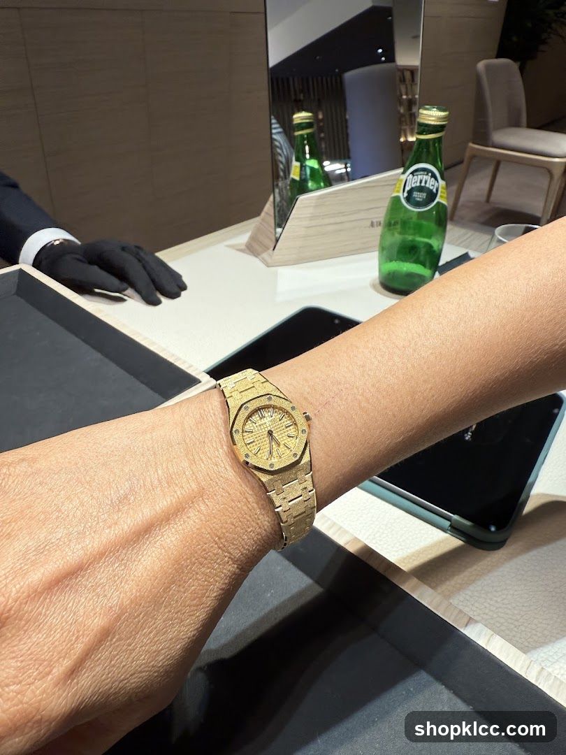 Gold Watch on Wrist