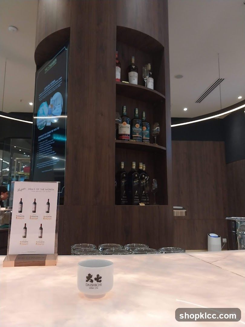 Bar Interior with Drinks Display and Deals