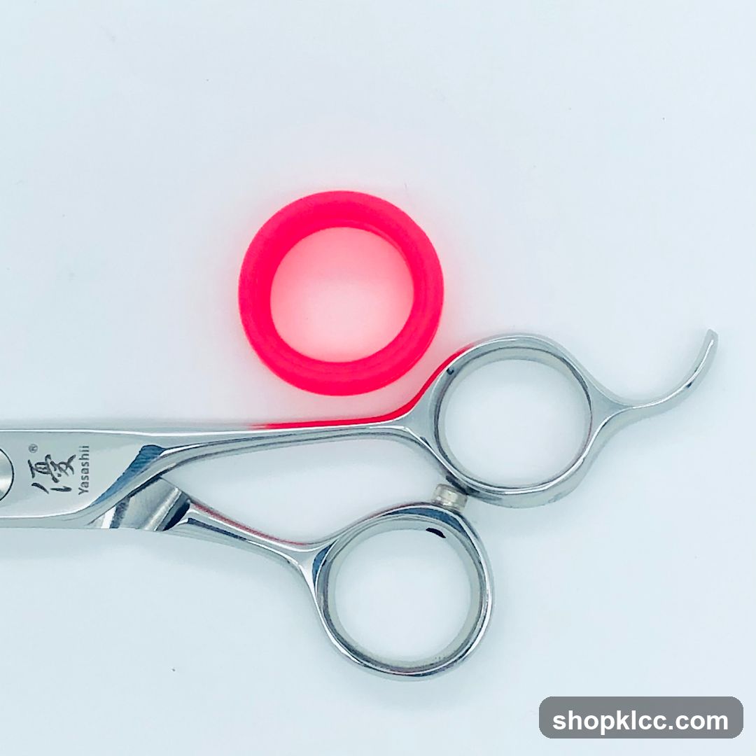 Hairdressing Scissors with Pink Ring