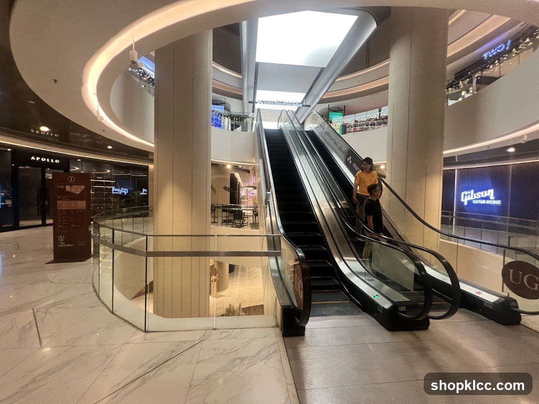 Mall Interior with Escalators
