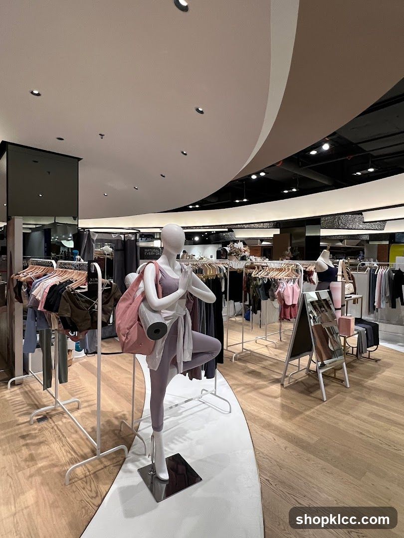 Mannequin in Yoga Pose with Athletic Wear