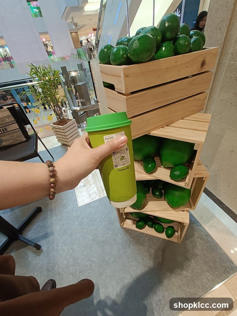 Avocado Display with Drink