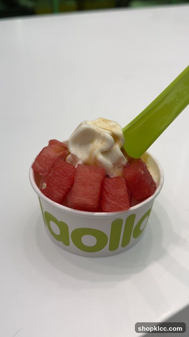Frozen Yogurt with Watermelon and Drizzle