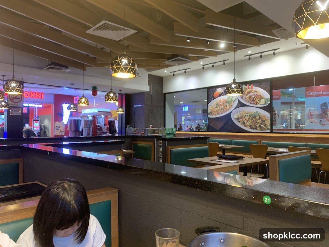 Restaurant Interior with Food Display
