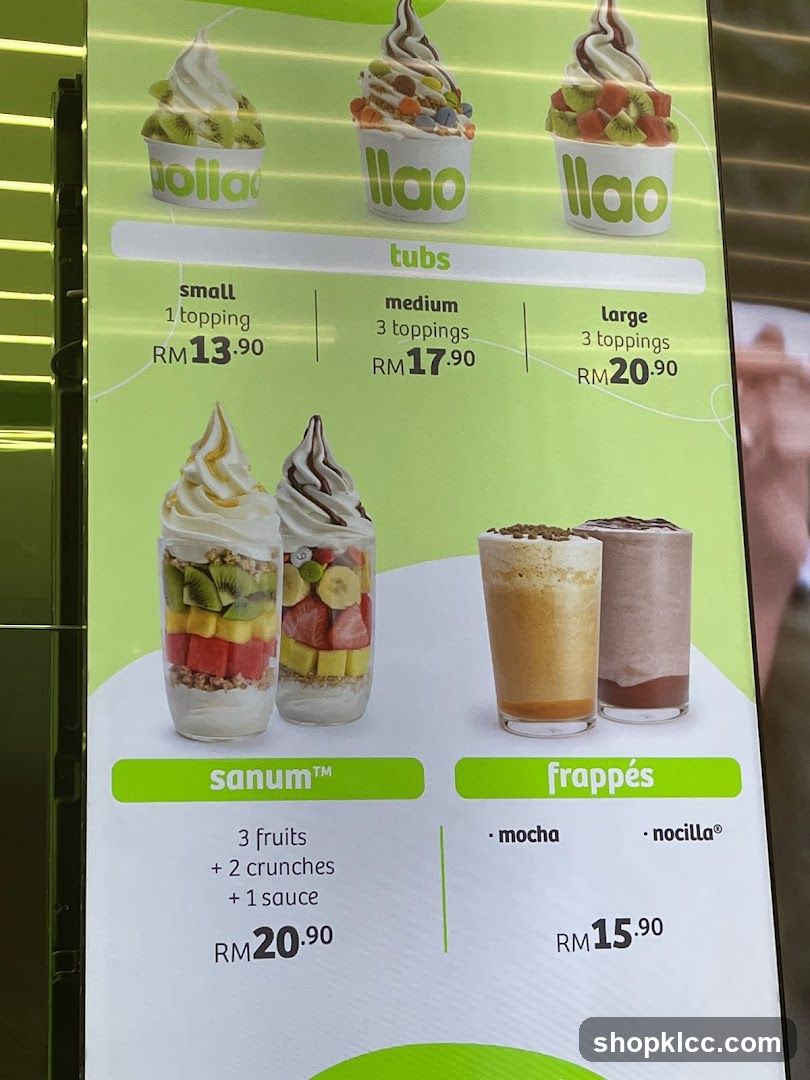 llaollao Menu