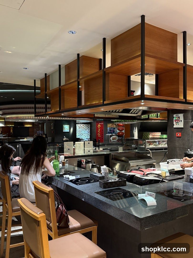 Restaurant Interior with Bar Seating