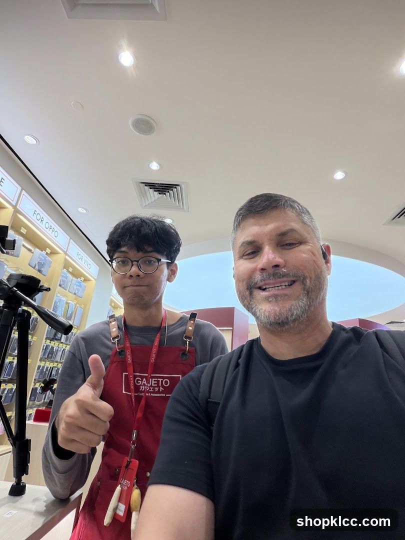 Two men in a store