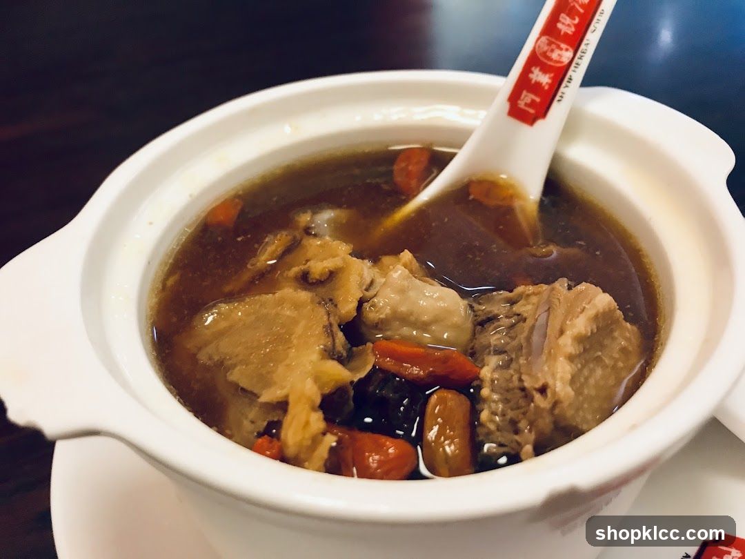 Herbal Soup with Meat and Goji Berries