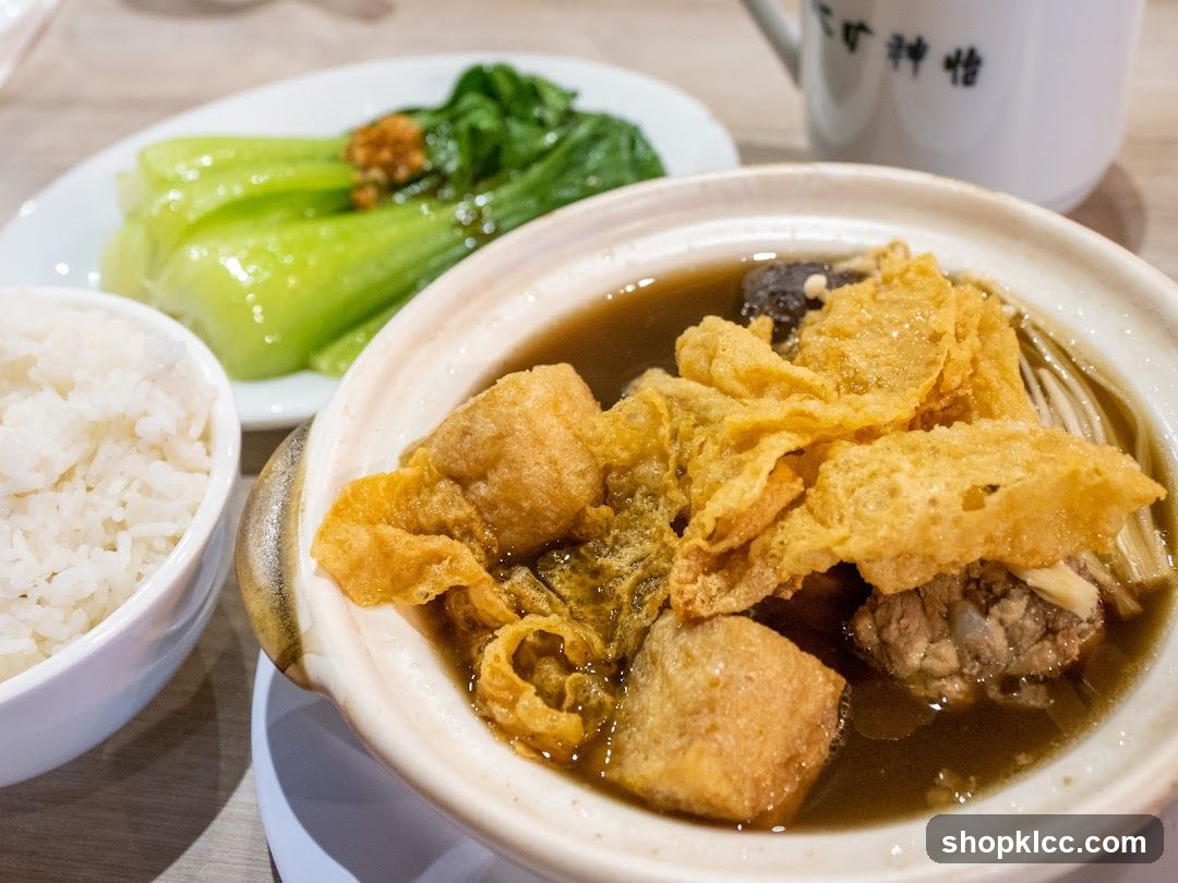 Bak Kut Teh with Rice and Vegetables