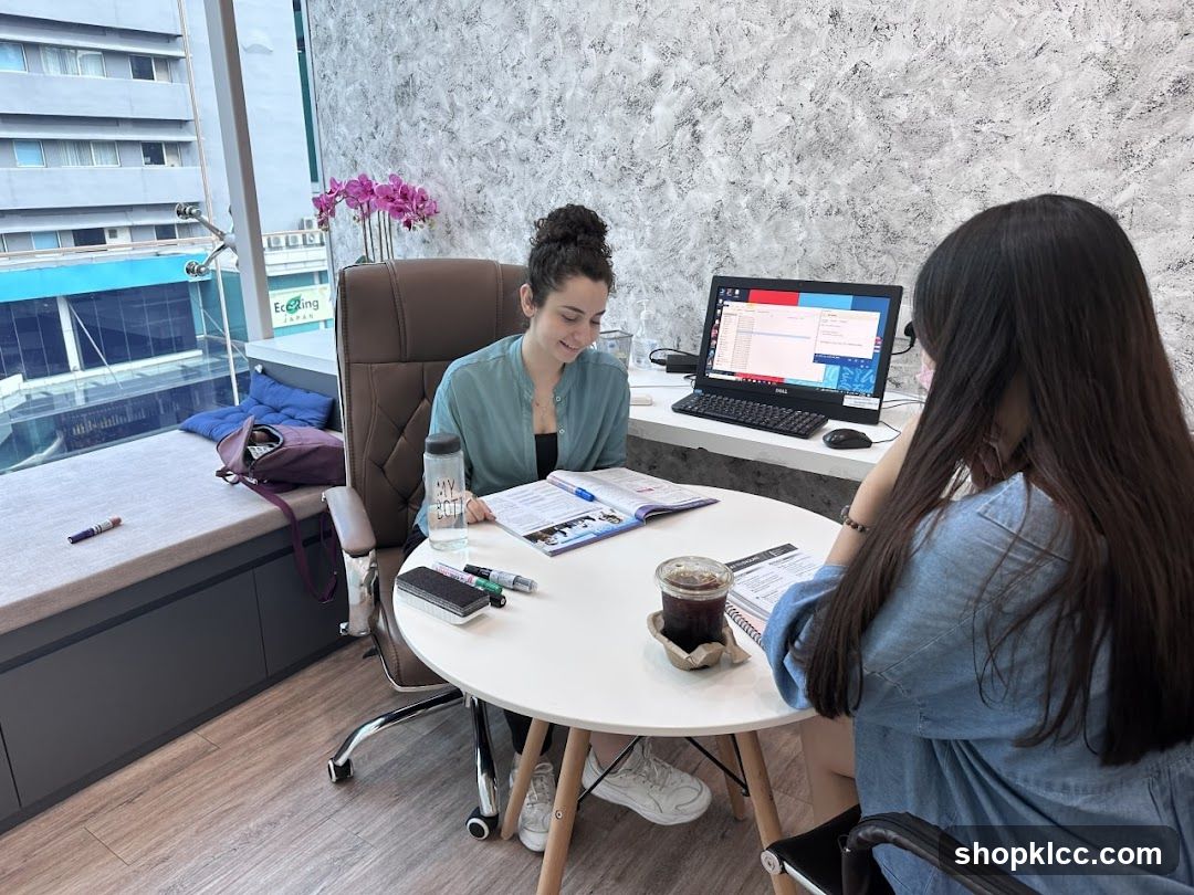 Students studying at a table