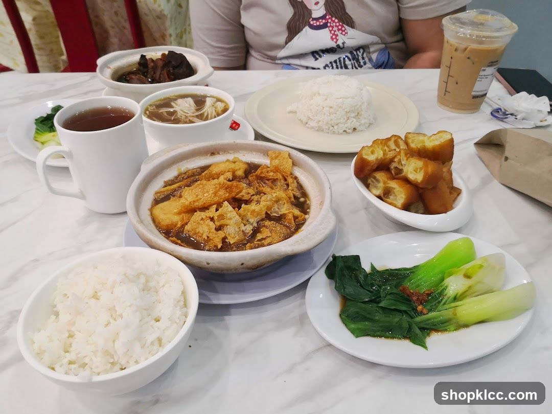Table with various dishes