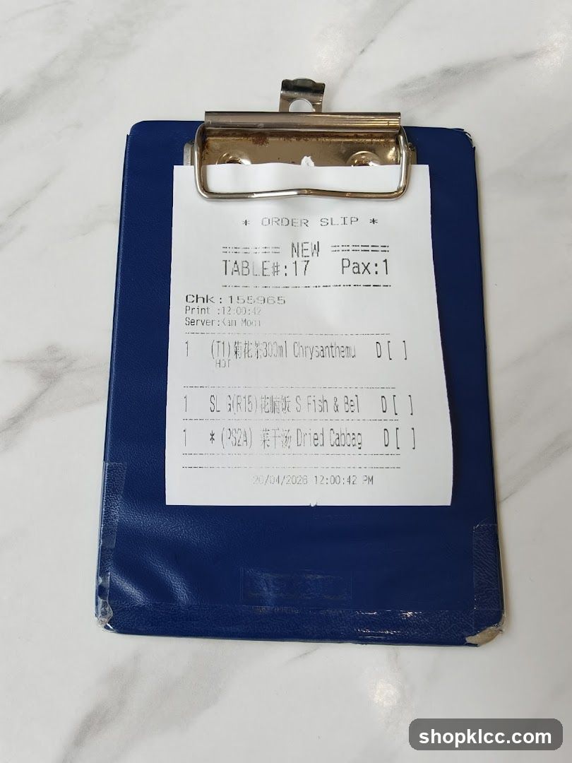 Order Slip