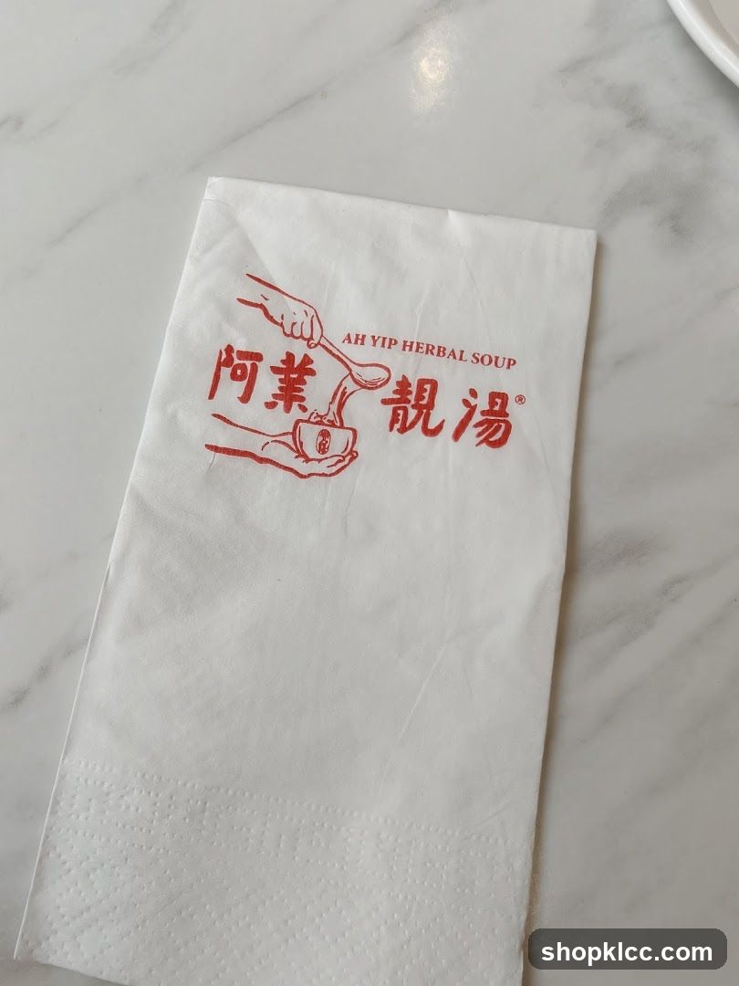 Napkin with logo