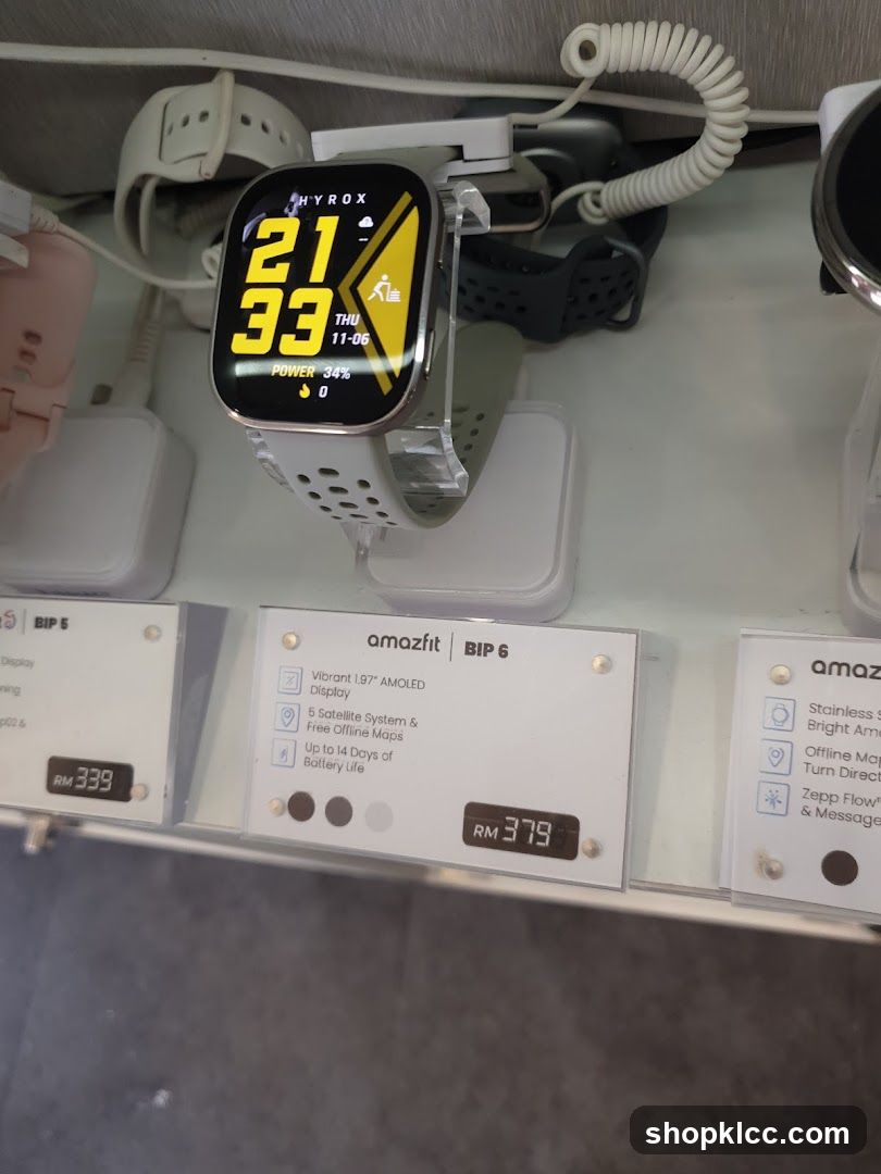 Smartwatches on display