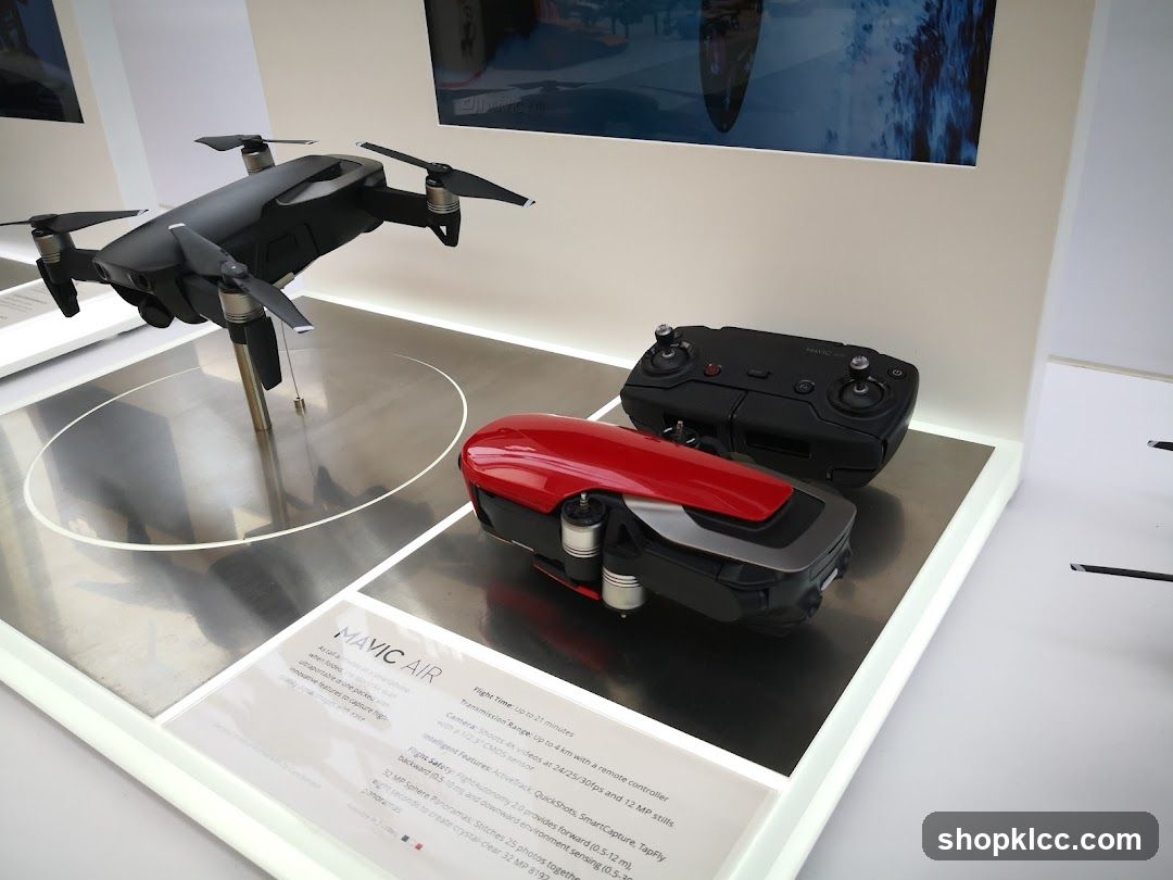 DJI Mavic Air Drones on Display