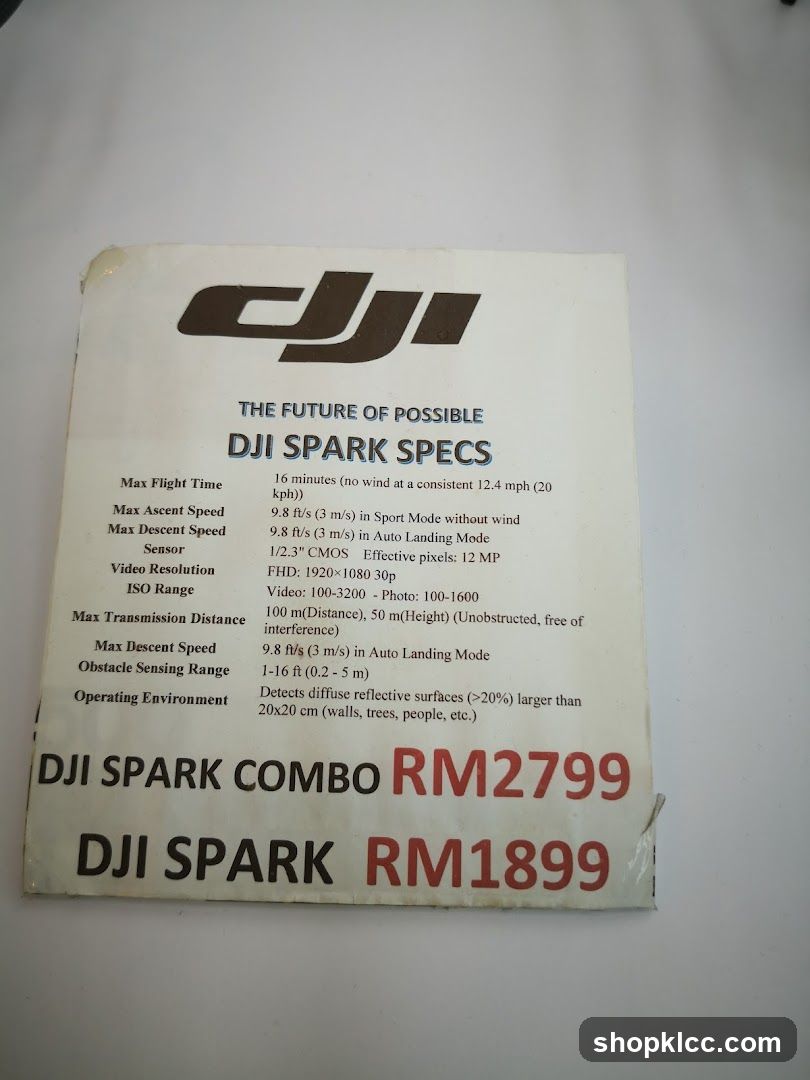 DJI Spark Specs and Pricing