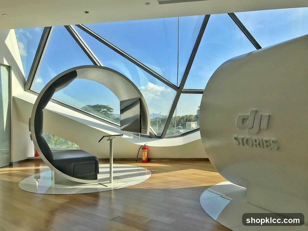 Modern Interior with DJI Logo