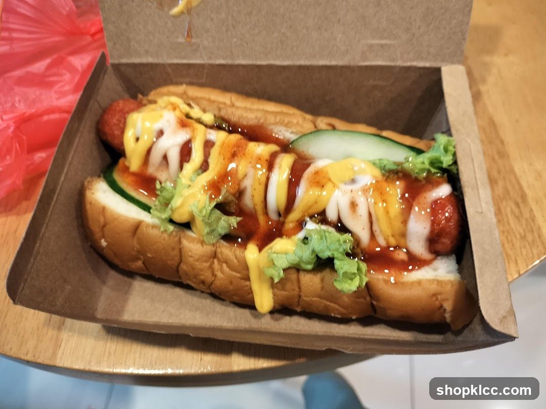 Hot Dog with Condiments